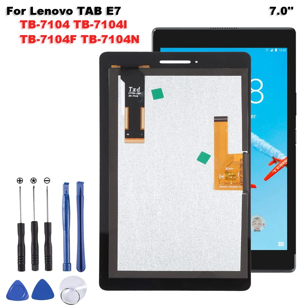 

AAA+ For Lenovo TAB E7 TB-7104 TB-7104I TB-7104F TB-7104N 7104N 7104F 7" LCD Display Touch Screen Digitizer Glass Assembly