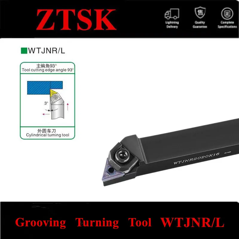 

WTJNR1616 WTJNR2020 WTJNR2525 WTJNR3232 External Turning Tool WTJNR WTJNL Lathe Bar Turning Holder CNC Cutting Tool Cutter Bar