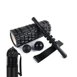 Ultimate 6 - in - 1 Yoga and Fitness Training Set: Foam Roller, Massage Stick, Tension Band, and Massage Balls (Set of 6)