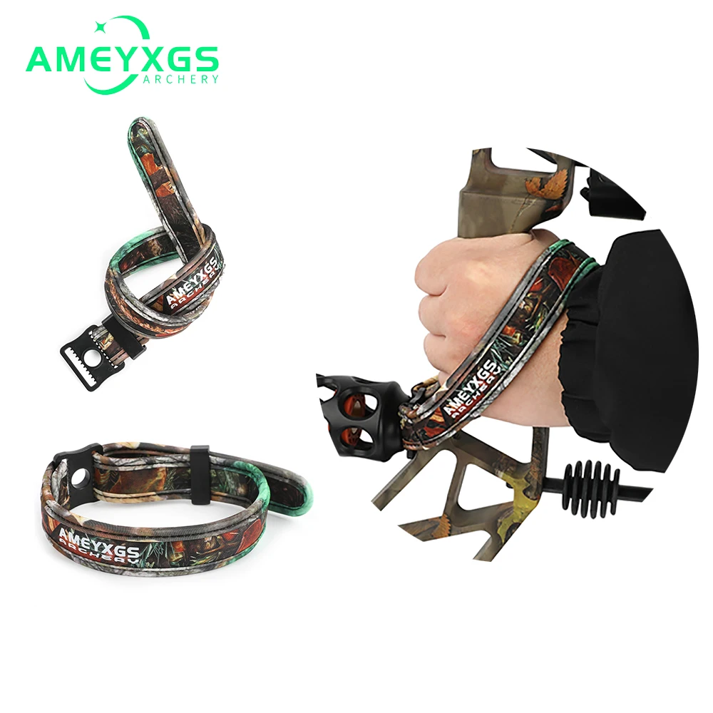 1pcs Adjustable Compound Bow Wrist Sling Archery Bow Handle Strap Belt  For Hunting Shooting Archery Practice Sports Accessories 1pcs смотреть аксессуары кожаные watchbands тонкие часы ремешок wrist belt с pin buckle 8mm