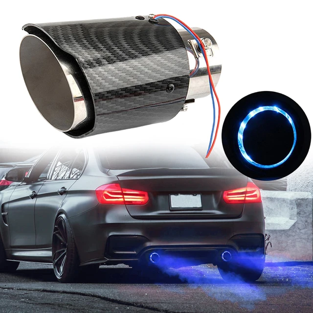 Auto modifizierte Auspuff Schall dämpfer Spitze Rohr LED rot/blau Licht  Auslass Auspuffrohr Heck Hals Schall dämpfer Universal Auto Auspuffrohr -  AliExpress