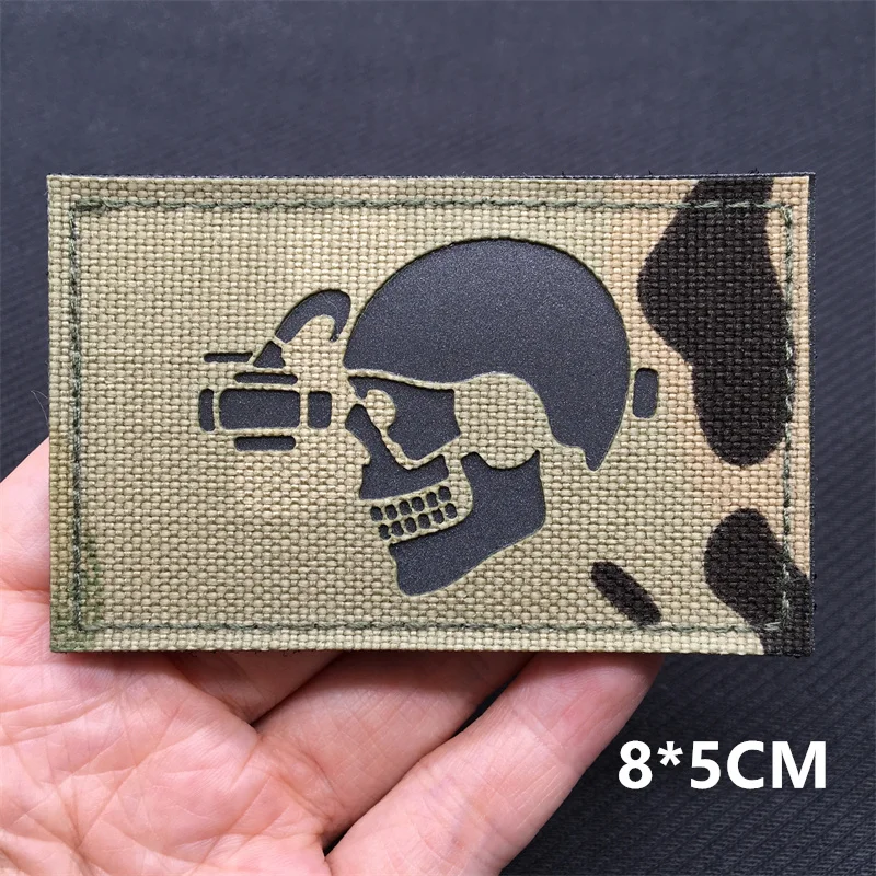 Lasers ch neiden Moral Patches Multi cam taktische ir Infrarot reflektierende Patches auf Rucksack Weste Kleidung Outdoor Abzeichen Klett verschluss – Detail 5