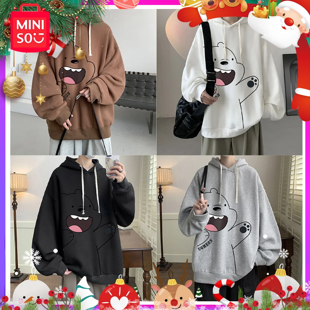 

Miniso Sesame Street Cartoon Sweater Hoodie Men and Women Autumn and Winter Anime Casual Long Sleeves Christmas Birthday Gift