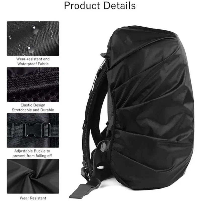 Reflective Waterproof Backpack Rain Cover Outdoor Sport Night Cycling Safety Light Rain Cover Case Bag Outdoor Camping Hiking 4