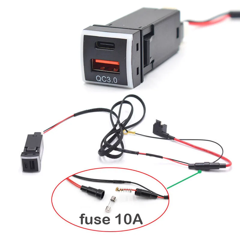 Caricatore Rapido USB C, 36W 3 Port Alimentatore Ricarica Rapida, 20W PD Caricabatterie, QC 3.0 Presa da Muro, Adattatore Universale