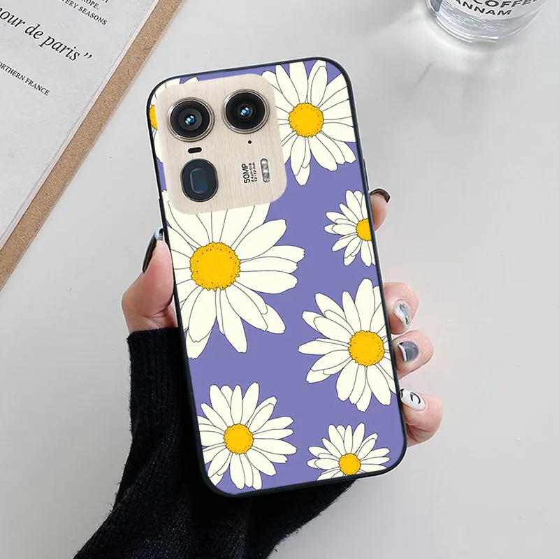 Lovely Cartoon Flower Soft Silicone Phone Cover for Motorola Edge 50 Ultra