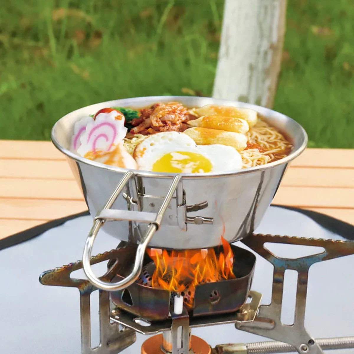 1PC - Durable Stainless Steel Folding Cup,Xuela Bowl Climbing Water Cup – Ideal for Camping, Hiking & Outdoor Adventures