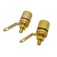 40Pcs Gold Plated Amplifier Speaker Terminal Binding Post Banana Plug Socket Connector Suitable for 4mm Banana Plugs 4