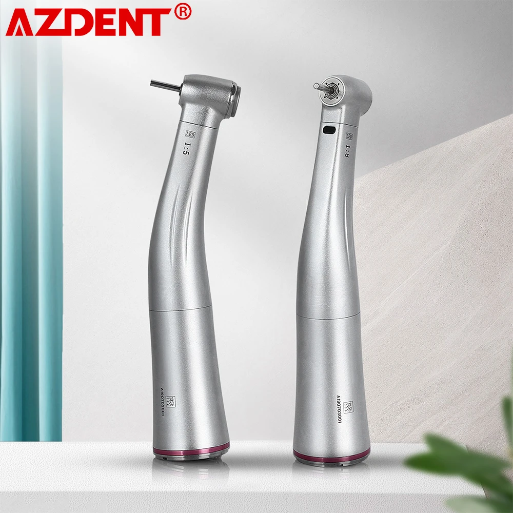 

Dental 1:5 Fiber Optic Increasing Contra Angle Low Speed Handpiece Internal Four Way Spray E-type Push Button Dentist Equipment