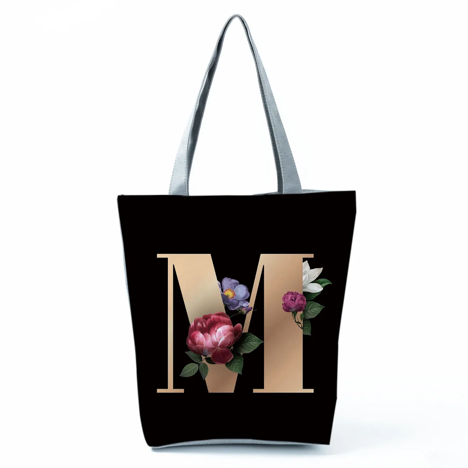 Ladies Shopping Bag All-match Letter Series Handbag Foldable Reusable Cloth Shopper Harajuku Style Bag Student Canvas Tote Bags