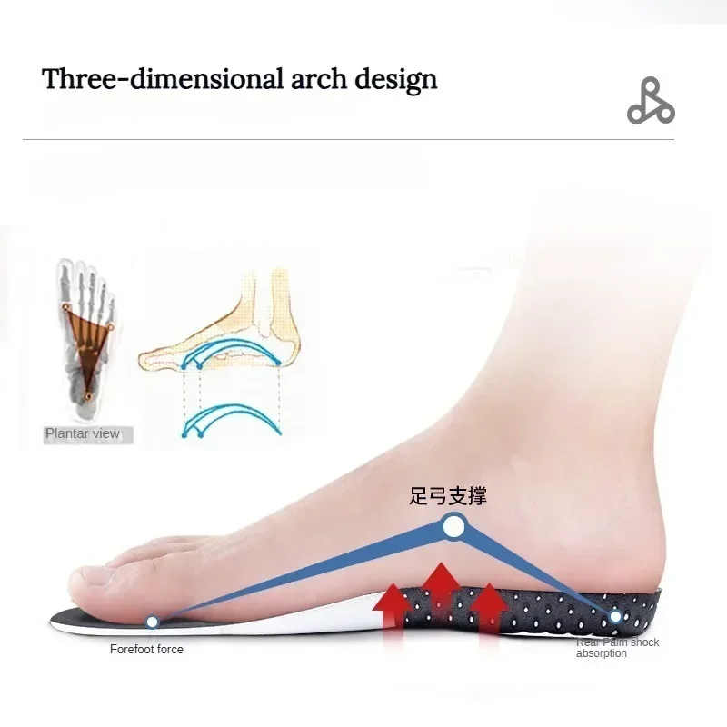 Cuttable Silicone Insoles for Shoe Men Women Orthotic Arch Support Sport Shoe Pad Soft Running Insert Cushion Memory Foam Insole