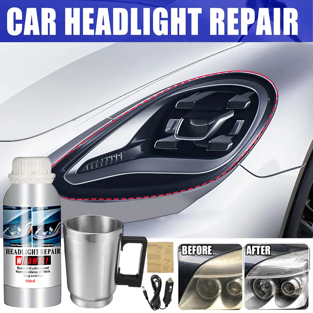 Headlight Chemical Polishing Kit Headlights Liquid Polymer Repair Fluid