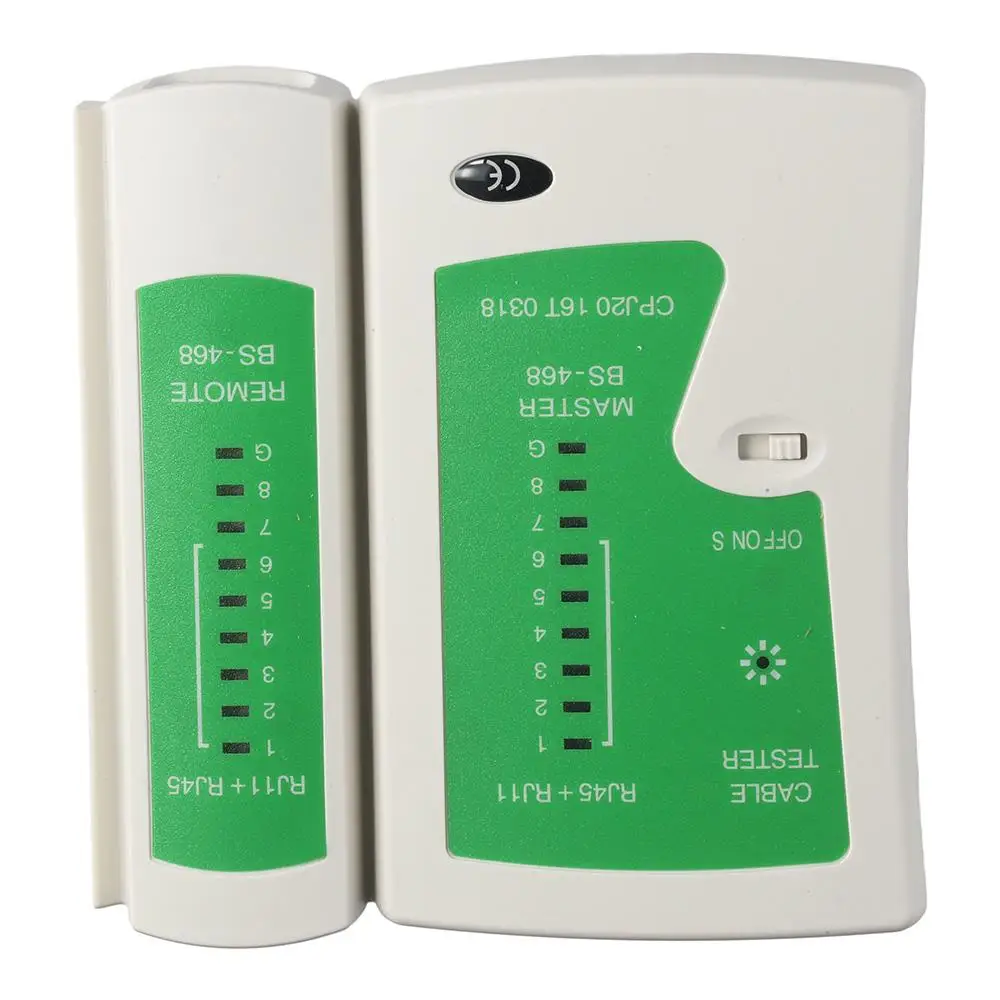 Green Network Cable Tester Professional LAN Test Tool Continuity Tester for RJ45 RJ11 RJ12/CAT5/CAT6/CAT7 UTP