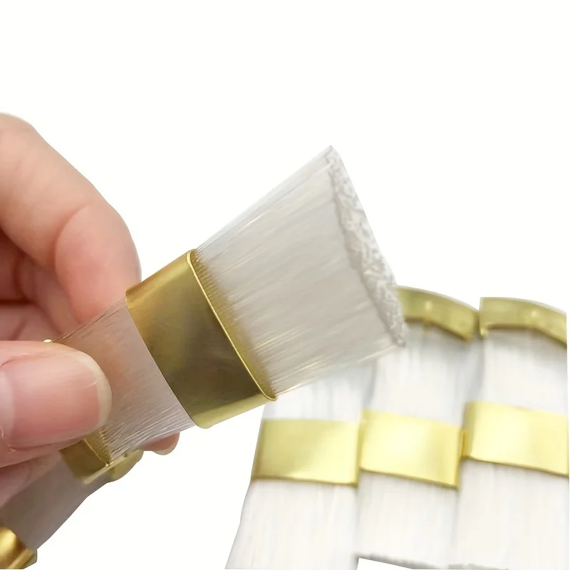 5pcs 네일 드릴 비트 청소 브러시 ??골든 컬러 휴대용 전기 매니큐어 드릴 구리 와이어 드릴 Brusher 클리너 도구