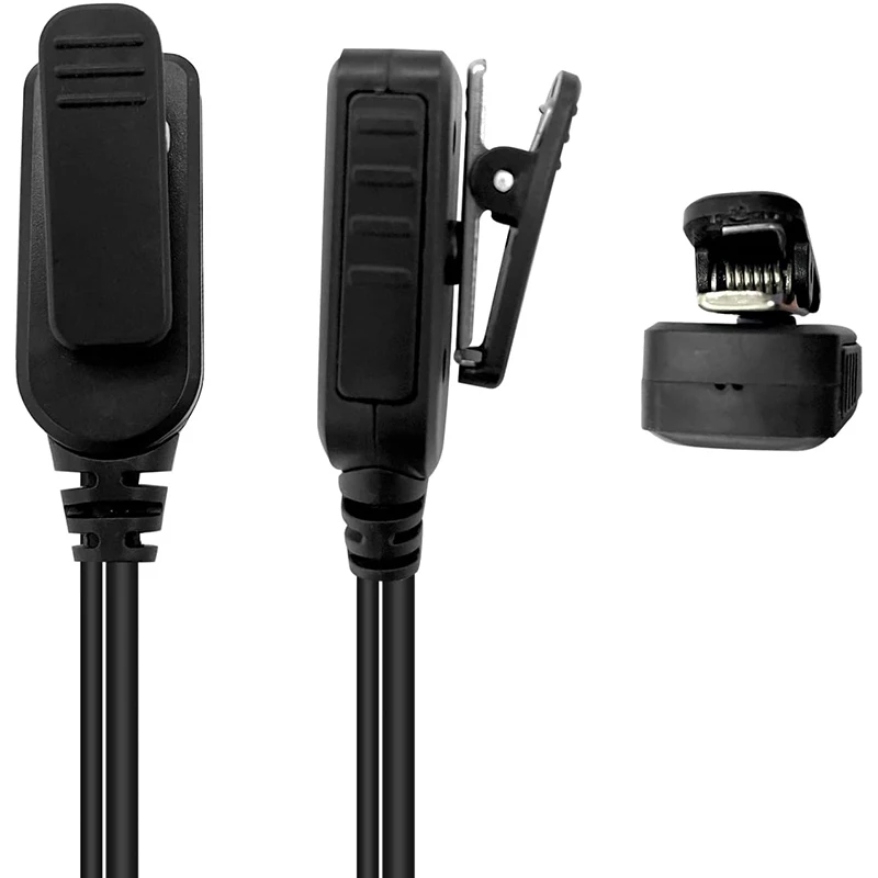 RISENKE-D Shape Earpiece with PTT Mic, Walkie Talkie Headset for Motorola, CLS1110, CLS1410, CP185, CP200, CP200d, GP300, GP2000