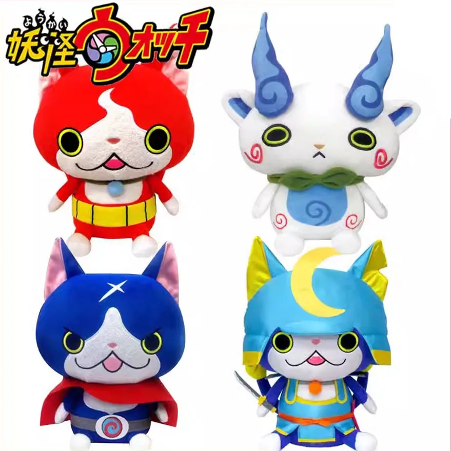 

New Cute Anime Yo-Kai Watch Jibanyan Huyunyan Komasan Plush Big For Girls Boys Kids Stuffed Toys Children Gifts