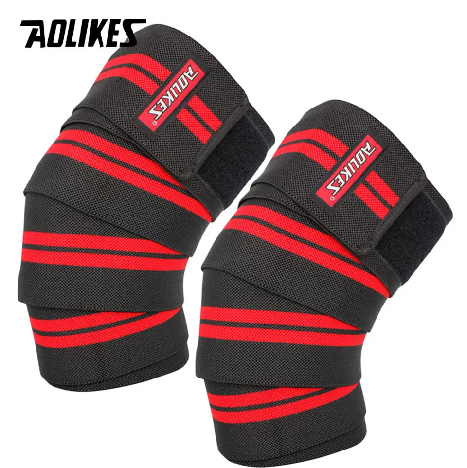 Body Prox Knee Brace WYOX Knee Wraps (Pair) With Strap For