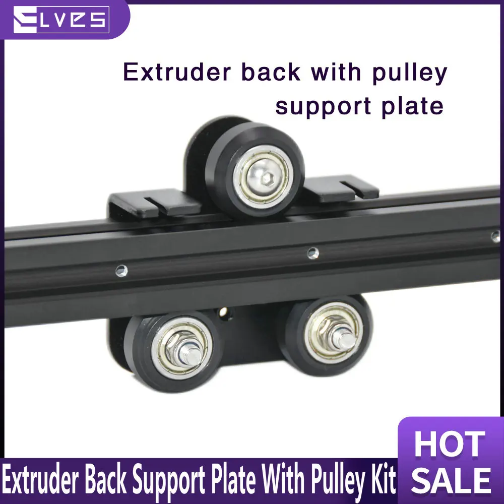 ELVES 3D Printer Parts Ender-3 CR10 Extruder Back Support Plate With 625zz Idler Pulley Kit For Ender 3/3 Pro Cr-10/S/S4/S5