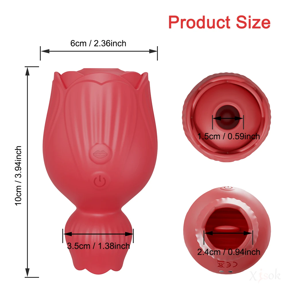 Rose-Sucking Tongue Licking Vibrator For Women Clitoris Stimulator Oral Nipple Vacuum Clit Sucker Female Sex Toys For Adults clit sucker vibrator,female sex toy