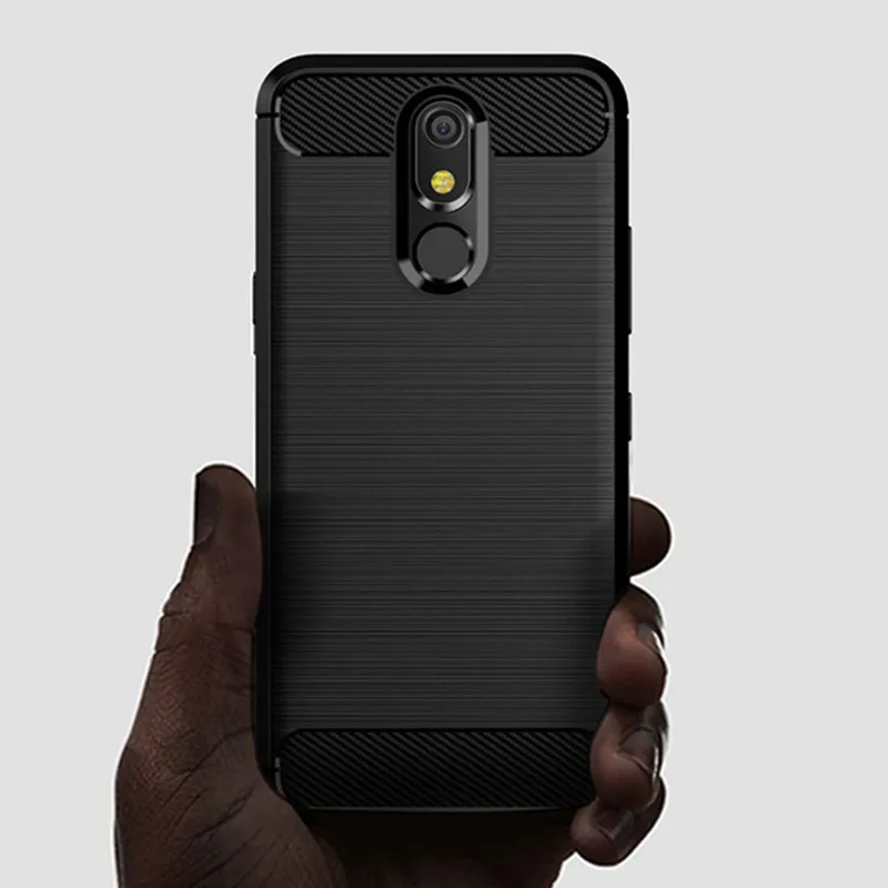 Shockproof Silicone Carbon Fiber Phone Case - Soft Back Cover