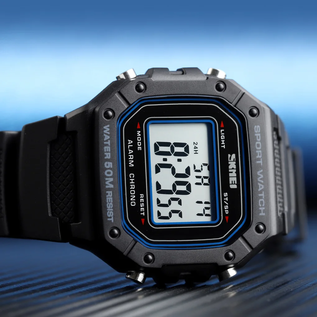SKMEI 1496 Men's Outdoor Sport Waterproof Digital Watch with Alarm Clock - Fashionable Military Style