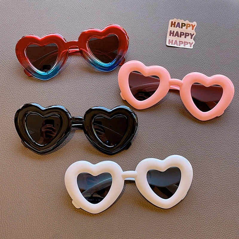 Children Fashion Heart Dazzling Color Jelly Sunglasses UV400 Outdoor Girls Boys Protection Sunglasses Kids Sun Glasses kids sunglasses children sunglasses