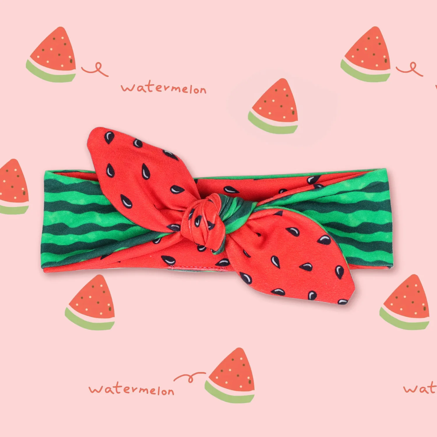 1 Pieces Lytwtw's Baby Girl Headband Infant Hair Accessories Watermelon Bows Newborn Headwear Tiara Headwrap Gift Head Band Hair Accessories Hair Headband Accessories