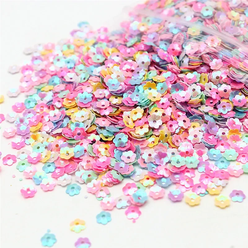 100-200g Multi-size Mixed Color 3-10mm Sequins Heart-shaped Pentagram Multi-shape Sequins Curved DIY Craft Accessories
