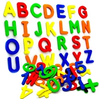 Magnetic Letters Numbers Alphabet ABC 123 Fridge Magnets Plastic Educational Preschool Learning Toy Set Uppercase Lowercase Math 1