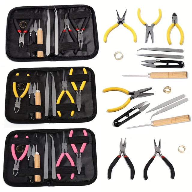 8 Pieces Jewelry Making Pliers Tool Kit, Needle Nose Pliers, Round Nose  Pliers, Nylon Jaw Pliers