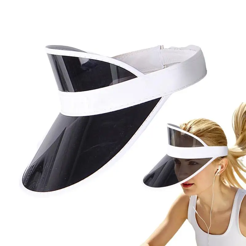 Women Man Transparent Summer Sun Visor Party Casual Clear Adult Sunscreen Cap Sunhat Unisex Outdoor Hat