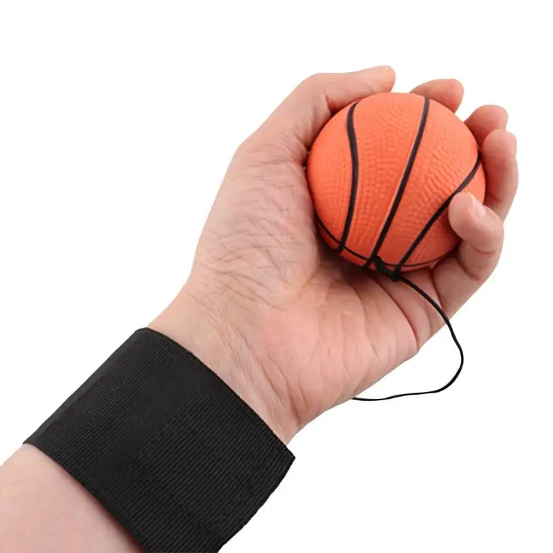 Wrist Return Ball Portable High Elasticity Tear-Resistant Football Shape Bouncy Ball Wristband Toy Indoor Supply
