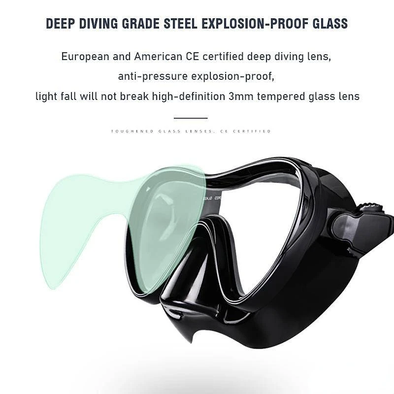 Professional Silicone Scuba Diving Mask Breathing tube Anti Fog Tempered Glass Swimming Snorke Set for Water Sport