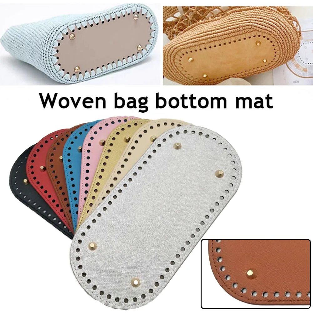 

Fashion PU Oval Bag Bottom Solid Color Bag Accessories Long Bottom DIY Bag Bottom PU Leather DIY Multi-colored Durable