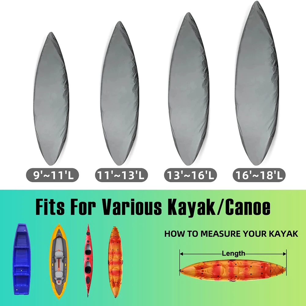 Universal Kayak Cover Canoe Boat Waterproof UV Rain Resistant Kayak Cover Dust Shield Boat Canoe Storage boat cover