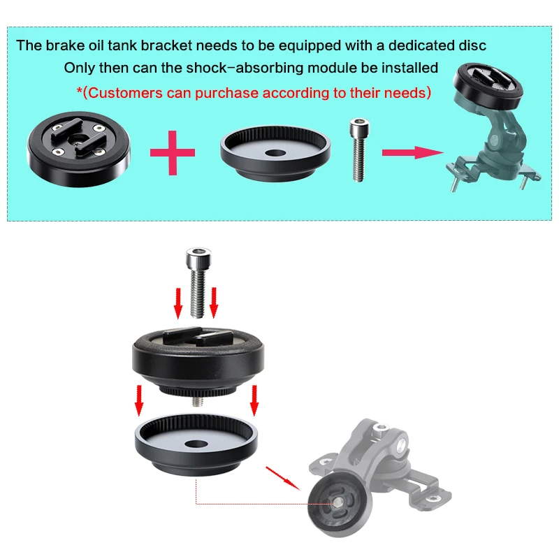 Motorcycle Bracket Shock-Absorbing Module Suitable for Mobile Phone Lens Protection Anti Shake And Shock Filtering