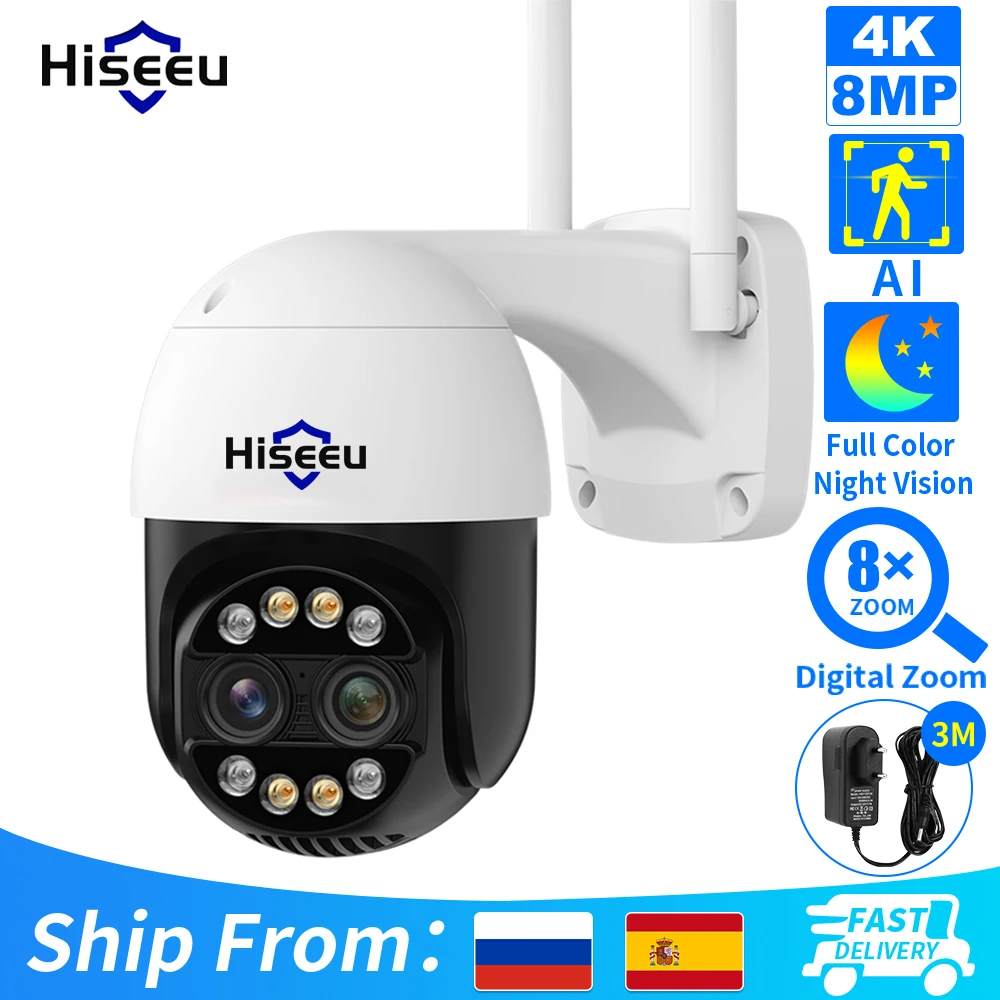 8mp 4k Ip Camera Outdoor Ptz Wifi - Топ-200 товаров с Али