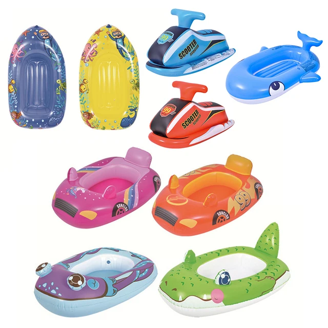 Lovely Funny Water Party Bed Floating Row Air Mattress Soft Bottom Pad Longue Inflatable Motor Boat Air Mattress Swimming Ring 1