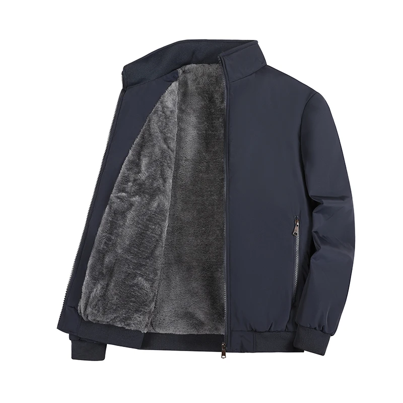 

Winter New Arrivals Men Jacket Fashion Casual Thicken Warm Outerwear Stand Collar Windproof Zipper Male Coats Plus Size M-8XL