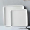 Ceramic Plate White Square Round Western Food Plate Dinner Plate Tableware Multifunctional Storage Tray Home Kitchen Supplies 3
