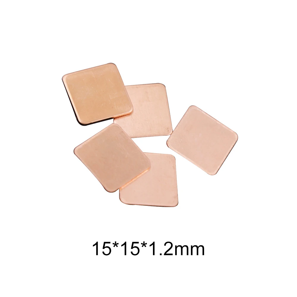 Copper Sheet Thermal Pad Heatsink Sheet for Efficient Cooling (10 Pieces, Various Thicknesses)