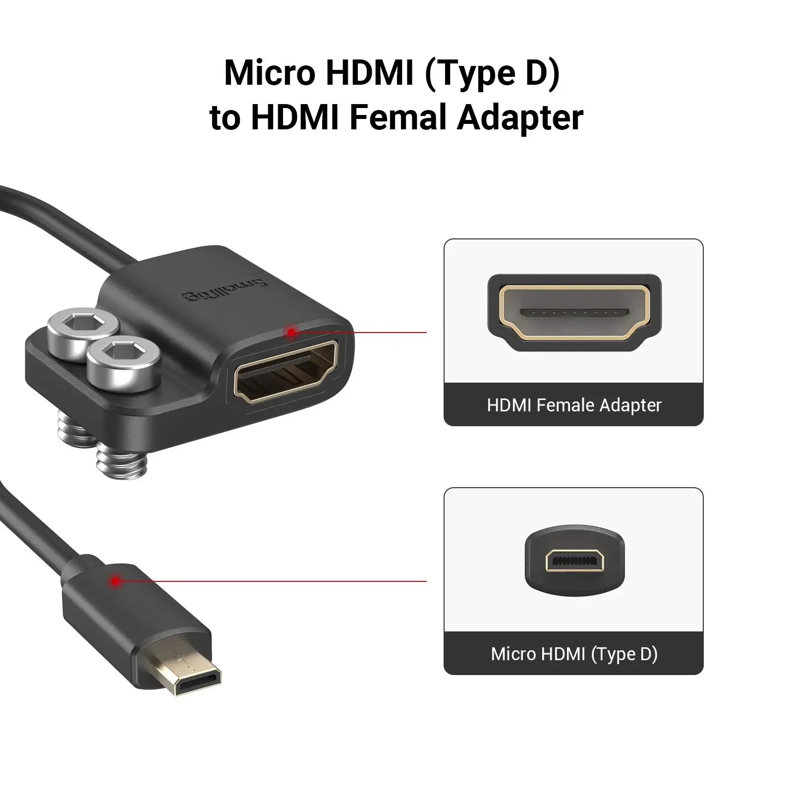 Smallrig Cabo Adaptador Ultra Fino a para a c para a a d para a Bmpcc 4k 6k Sony A7siii Panasonic 3019 3020 3021 - Image 6
