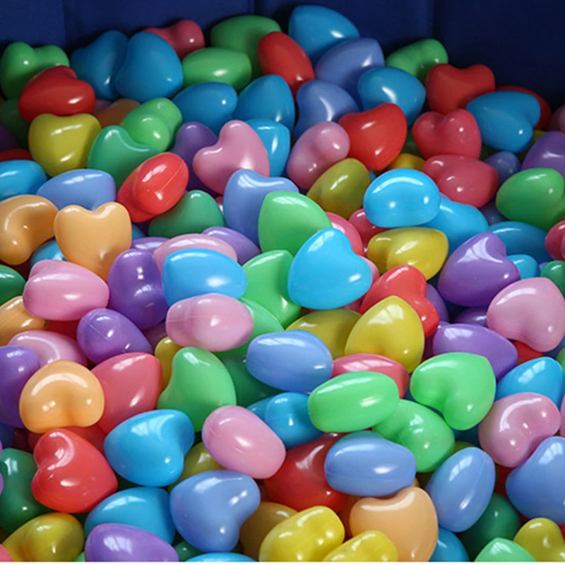 Fosse à Balles Avec 60 Balles En Plastique étoiles Et Cœurs - Pour Piscine à Balles Enfants, Aire De Jeux, Fêtes - Balles Légères Et Colorées 5.8-6.2 Cm - 11