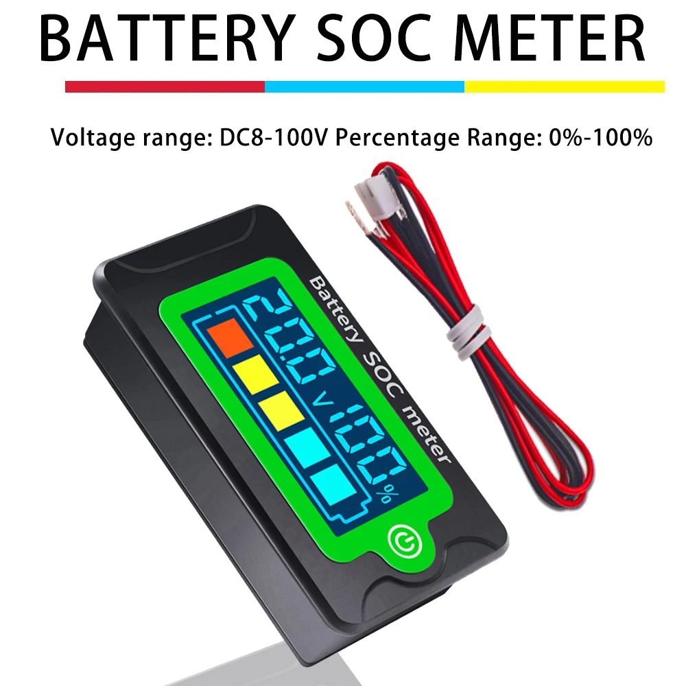 Voltmetro LCD multifunzione per misuratore di capacità della batteria al piombo con display
