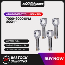 4x Connecting Rods+ARP Bolts For Audi S3 A3 VW Golf Gti 1.8T 225 2.0 16V 20V H Beam conRods for Audi 225 2.0 16V 20V TUV Bellie