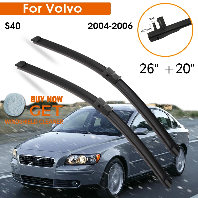 Car Wiper Blade For Volvo S40 20042006 Windshield Rubber Silicon