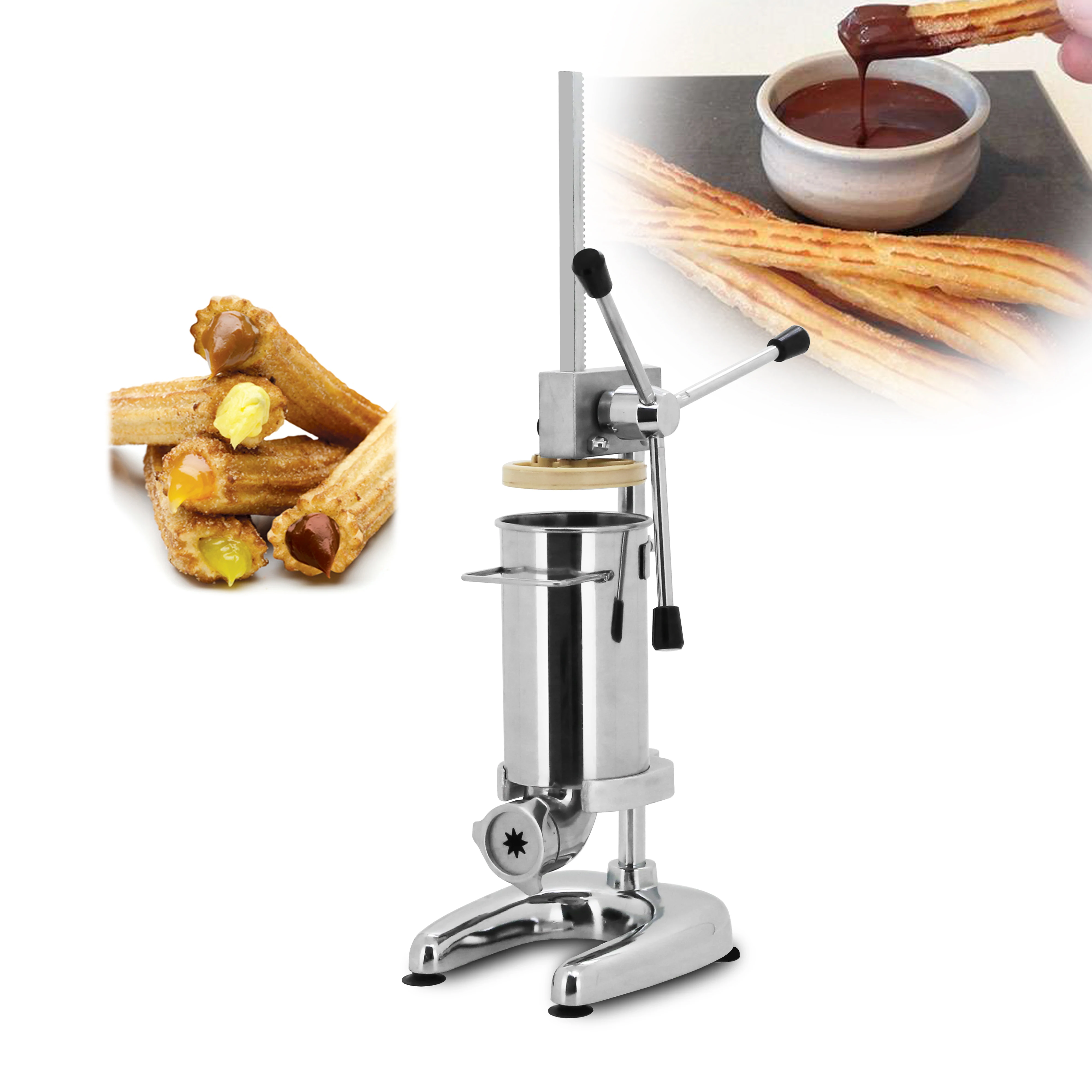 Commercial Catering Churros Machine Spanish Churros Maker 5L Churros Filler Machine ChurroMachine Fryer For Hotels Restaurant stainless steel single head catering and beverage machine cold drink machine transparent beverage pc bucket