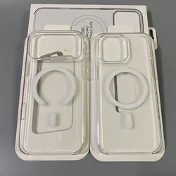Premium Magnetic Clear Phone Case with Camera Button - iPhone 12 Pro Max (Clear Case)