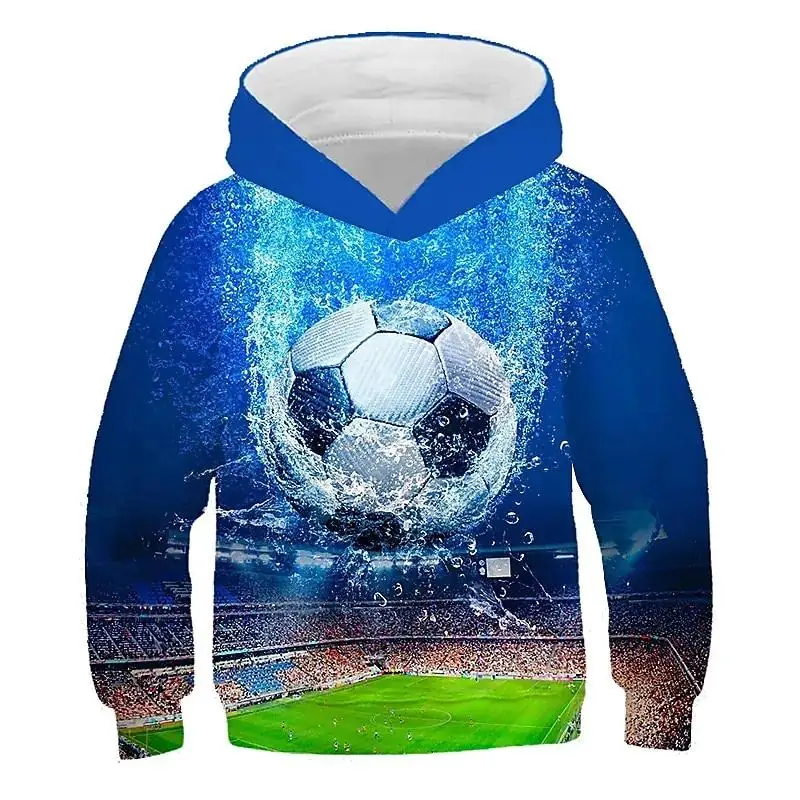 thumbnail image 1 of Sudadera con capucha con estampado 3D de fútbol para hombre, sudadera informal de manga larga, holgada, de gran tamaño, 1 of 5
