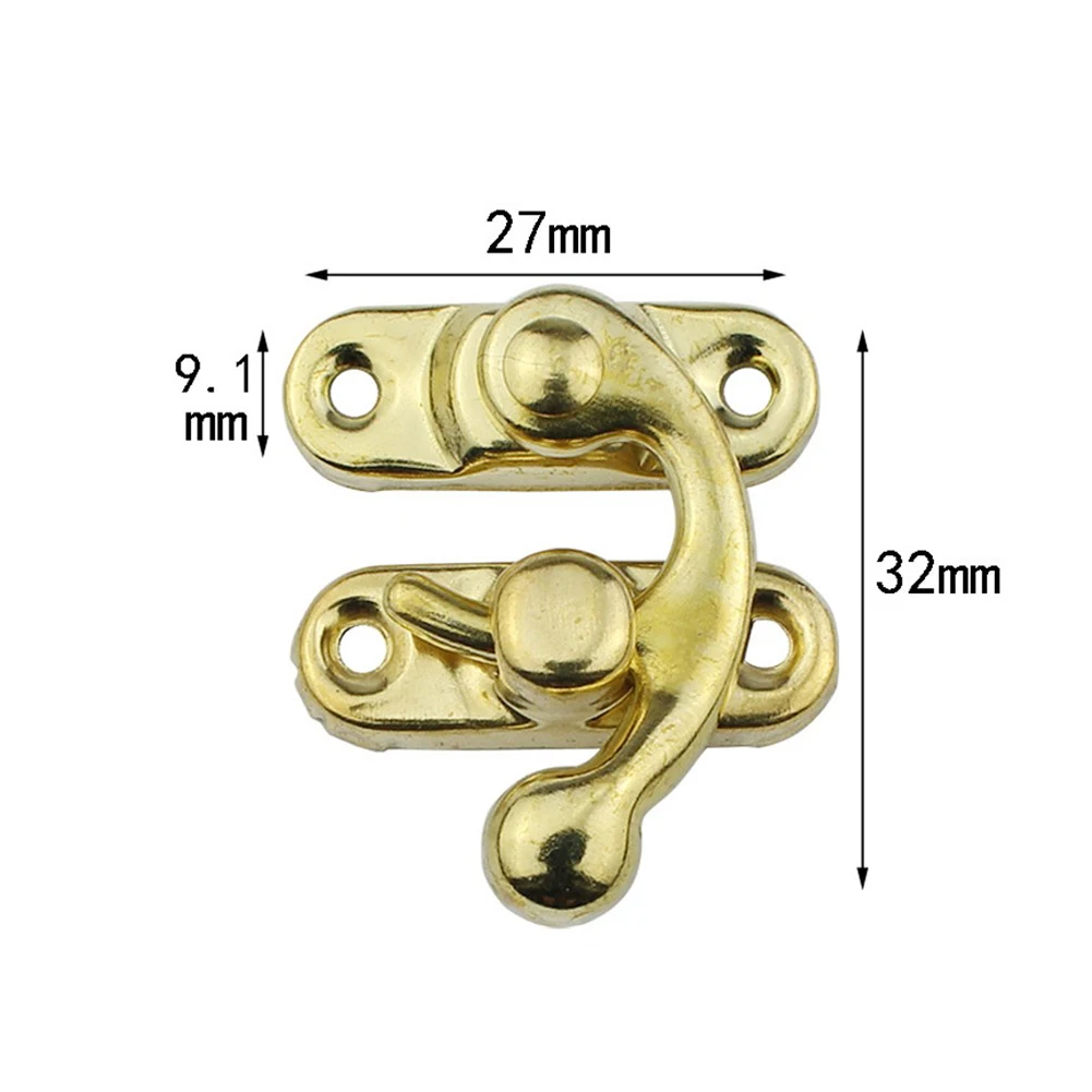30Pcs Antique Bronze Box Hasps Iron Lock Catch Latches For Jewelry Chest Box Suitcase Buckle Clip Clasp  Wooden Box Hardware images - 6